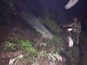 Tanah Longsor Akibat Curah Hujan Meningkat Di Kecamatan Bandar