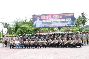 Persiapan Menghadapi Pemilu, Polres Aceh Timur Gelar Simulasi Sispamkota