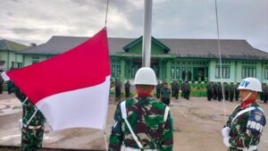 Kepala Staf Kodim 0119/BM Bacakan Amanat Panglima TNI Upacara 17- San