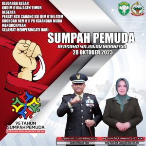 Peringati Hari Sumpah Pemuda, Ini Harapan Dandim 0104/Atim