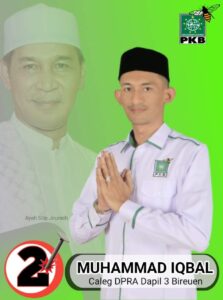 Muhammad Iqbal Caleg DPRA Partai PKB, Dapil Bireuen, Bersyukur dapat Nomor Urut 2