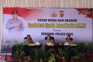 Kapolda Aceh Minta Personel Polres Pidie tidak Ada yang Menyalahgunakan Wewenang