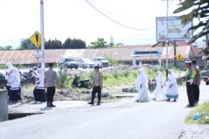 Aksi Bela Palestina di Bener Meriah: Personel Polres Bener Meriah Lakukan Pengamanan