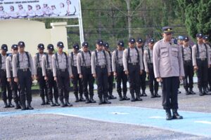 Polres Bener Meriah Gelar Apel Penyambutan Siswa Latihan Kerja Bintara Diktukba Gelombang II Tahun 2023