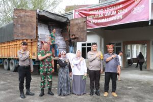 Kapolres dan Dandim Simalungun Kompak Amankan Logistik Pemilu di Kabupaten Simalungun