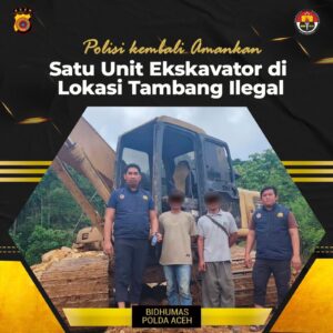 Polisi Kembali Amankan Satu Unit Excavator di Lokasi Tambang Ilegal 