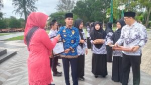 Peringatan HUT ke-78 PGRI, ASN Ikuti Gerak Jalan Serentak Di Pendopo Langsa