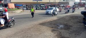 Strong Poin di Keude Geudong, Upaya Polisi Cegah Kecelakaan Lalu Lintas