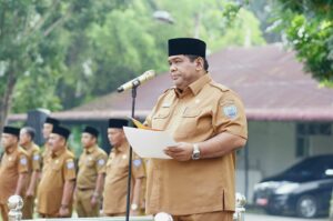 Asisten III Sekdakab Labuhanbatu Pimpin Apel Gabungan