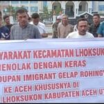 Masyarakat di Beberapa  Kecamatan Kabupaten Aceh Utara,Orasi Penolakan Imigran Gelap Rohingya. 