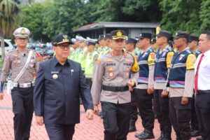 Polres Muara Enim Apel Gelar Pasukan Operasi Lilin Musi 2023