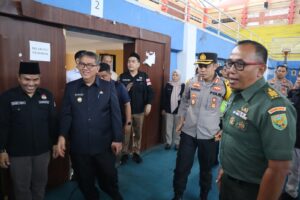 Polres Muara Enim Menghadiri Simulasi Pemungutan Suara Pemilu 2024 yang Digelar KPU Muara Enim