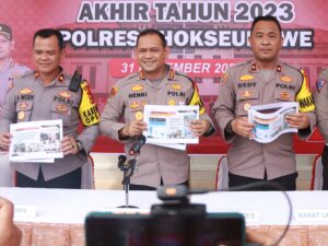 Polres Lhokseumawe Berhasil Tekan Angka Kriminalitas Sepanjang Tahun 2023