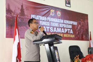 Wakapolres Bener Meriah Buka Pelatihan Peningkatan Fungsi Teknis Kepolisian