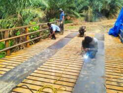 Rehab jembatan Terus Dikerjakan Satgas TMMD Reg 119 Kodim 0117/Aceh Tamiang