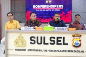 Konferensi Pers Ditreskrimum Polda Sulsel Terkait Kasus Penggelapan Rektor UMI