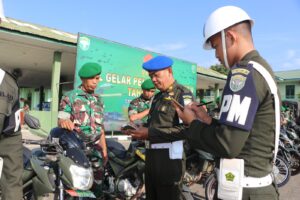 Personel Kodim 0104/Atim Terima Sosialisasi Ops Gaktib Waspada Wira Rencong dan Yustisi Citra Wira Rencong TA. 2024 Oleh Subdenpom IM/1-2 Langsa