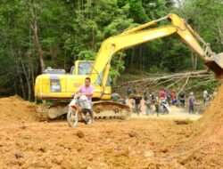 Pemasangan Gorong-Gorong Terus Dipacu Di TMMD Reguler Ke 119 Kodim 0117/Aceh Tamiang.