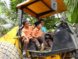 Senyum Tawa Anak Anak, Menjadi Pemicu Semangat Satgas TMMD Reguler Ke-119 Kodim 0117/Aceh Tamiang.