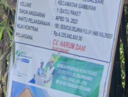 Proyek Hot mix Pemeliharaan Jalan Gambiran-Tegalsari Kecamatan Gambiran Sudah Mulai Mengelupas dan Menggelembung