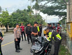 Polisi Polres Nagan Raya tertibkan balap liar.