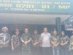 Koramil 0201-01/MP Terima Kedatangan Tamu KBT Ormas Satgas Brigade Anak Serdadu Sumut