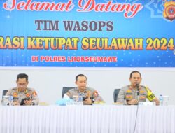 Kapolres Lhokseumawe Sambut Kunjungan Tim Itwasum Polri Dalam Rangka Wasops Operasi Ketupat 2024