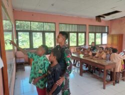 Peduli Pendidikan di Perbatasan, Satgas Pamtas RI-PNG Yonif 122/TS Melaksanakan Tugas Mulia Menjadi Gadik