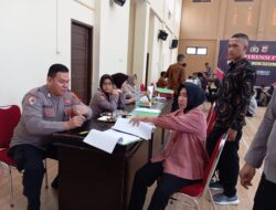 Kapolres Lhokseumawe Memantau Proses Penerimaan Anggota Polri Tahun 2024