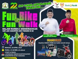 DISPARPORA GELAR FUN BIKE & FUN WALK HARI JADI ACEH TAMIANG KE-22