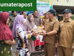 Dinas Pangan Kelautan dan Perikanan Aceh Tamiang Gelar Pasar murah di Kecamatan Sekerak