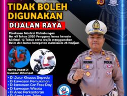 Kasat Lantas Polres Bireuen, IPTU Mulyadi,SH.MH Menghimbau Sepeda Listrik Tidak Boleh Di Gunakan Di Jalan Raya.