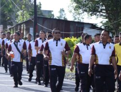 Polres Bener Meriah Laksanakan Olahraga Rutin Guna Meningkatkan Pelaksanaan Tugas.