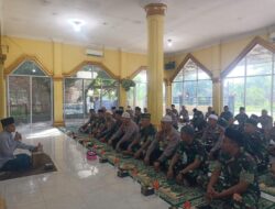 Brimob Kompi 2 Batalyon B Pelopor Aramiyah Beserta TNI Kodim 0104 Aceh Timur Adakan Pembinaan Rohani Dan Doa Bersama.