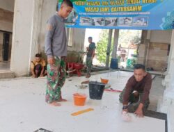 Kelanjutan Proses Perehapan Hari Kedua Masjid Baiturrahim Bantuan Pangdam IM dan Paguyuban DBK