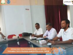 Perumda Tirta Peusada Aceh Timur Gelar Rapat Bersama Dewas Dan Masyarakat Pelanggan Sosialisasi Penyesuaian Tarif Air