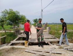 Kodim 0104/Aceh Timur Rehab Jembatan, Lancarkan Akses Pertanian di Beusa Seberang