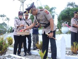 Kapolres Bener Meriah Beserta Kapolres Aceh Tengah Pimpin Upacara Ziarah Makam Pahlawan