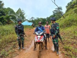 Kehadiran Satgas Pamtas RI-PNG Yonif 111/KB Membuat Suasana Menjadi Ramai Dan Tidak Sepi