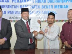 Pemkab Bener Meriah no 2 Se- Aceh Tandatangan NPHD dengan Panwaslih.