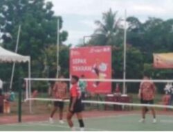 Tim Sepak Takraw Putra Aceh Singkil Hantam Tim Sepak Takraw Aceh Timur Dengan Scor 2-1