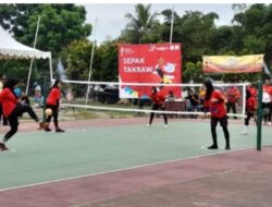 Tim Tuan Rumah Sepak Takraw Putri Aceh Timur Hantam Tim Sepak Takraw Putri Bener Meriah 2-0