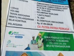 Warga Keluhkan Proyek Bangunan Jaringan Irigasi Yang di Duga Tidak Sesuai spesifikasi