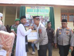 Kapolres Lhokseumawe Resmikan Bantuan Rehab Balai Pengajian Babul Ulum Al-Aziziyah