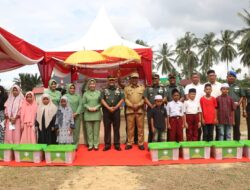 Pangdam IM dan Ibu Ketua Persit KCK Daerah Iskandar Muda Laksanakan Silaturahmi dan Peletakan Batu Pertama di Kodim Persiapan Kabupaten Aceh Timur