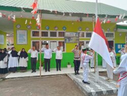 Bhabinkamtibmas Polsek Bandar Menjadi Pembina Upacara di MIN 3 Bener Meriah, Sampaikan Pesan Kamtibmas