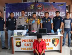 Polres Muara Enim Gelar Konferensi Pers Ungkap Kasus Pencurian di TK Pertiwi