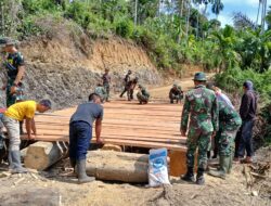 Dansatgas TMMD, Targetkan Akses Jembatan Satu Pekan Ke depan Akan Tersambung