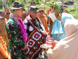 Masyarakat Dedamar Sambut Tim Wasev TNI-AD Tinjau TMMD Kodim 0106/Ateng