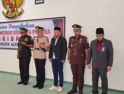 Dandim 0104/Aceh Timur Hadiri Upacara Pengukuhan Paskibra Kabupaten Aceh Timur dalam Rangka HUT RI ke-79